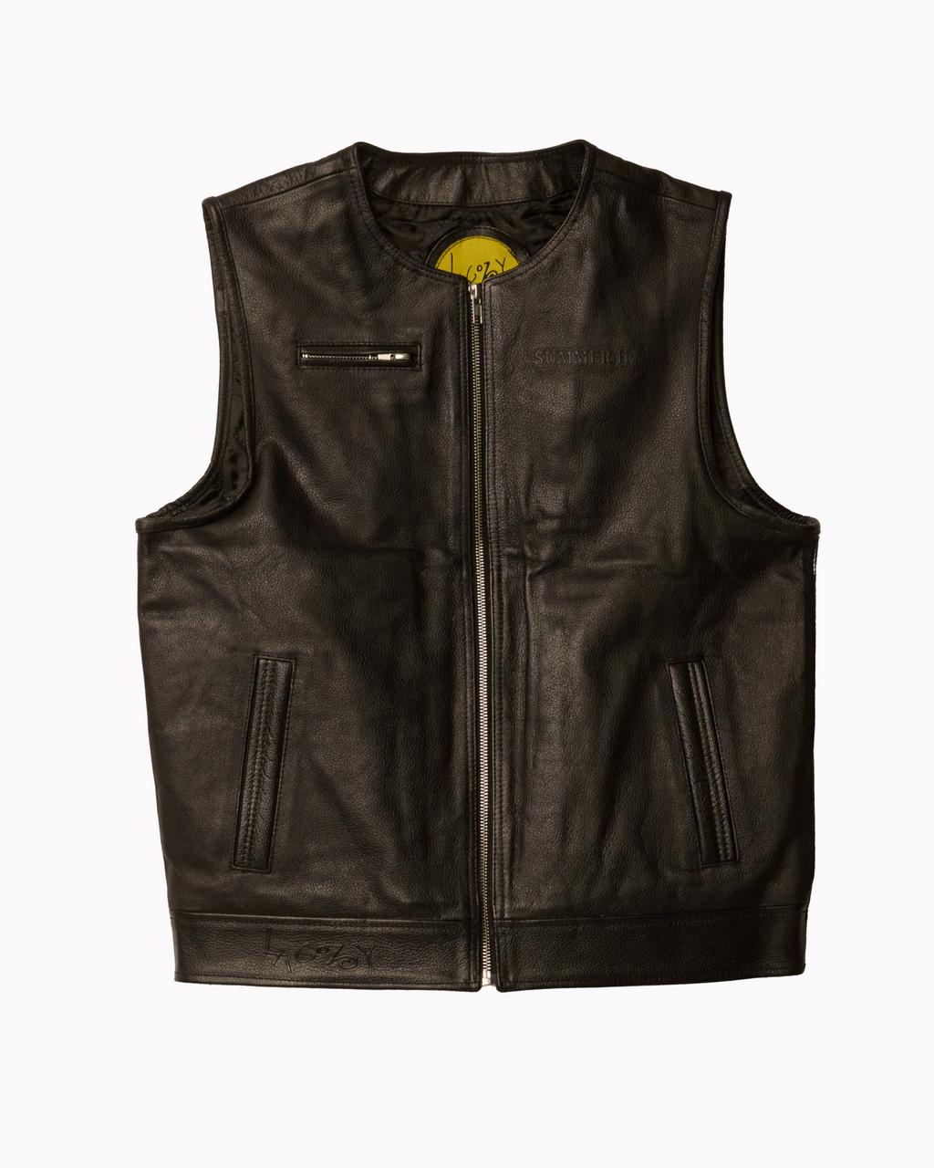 SLEEVELESS LEATHER JACKET - COMMUNITY
