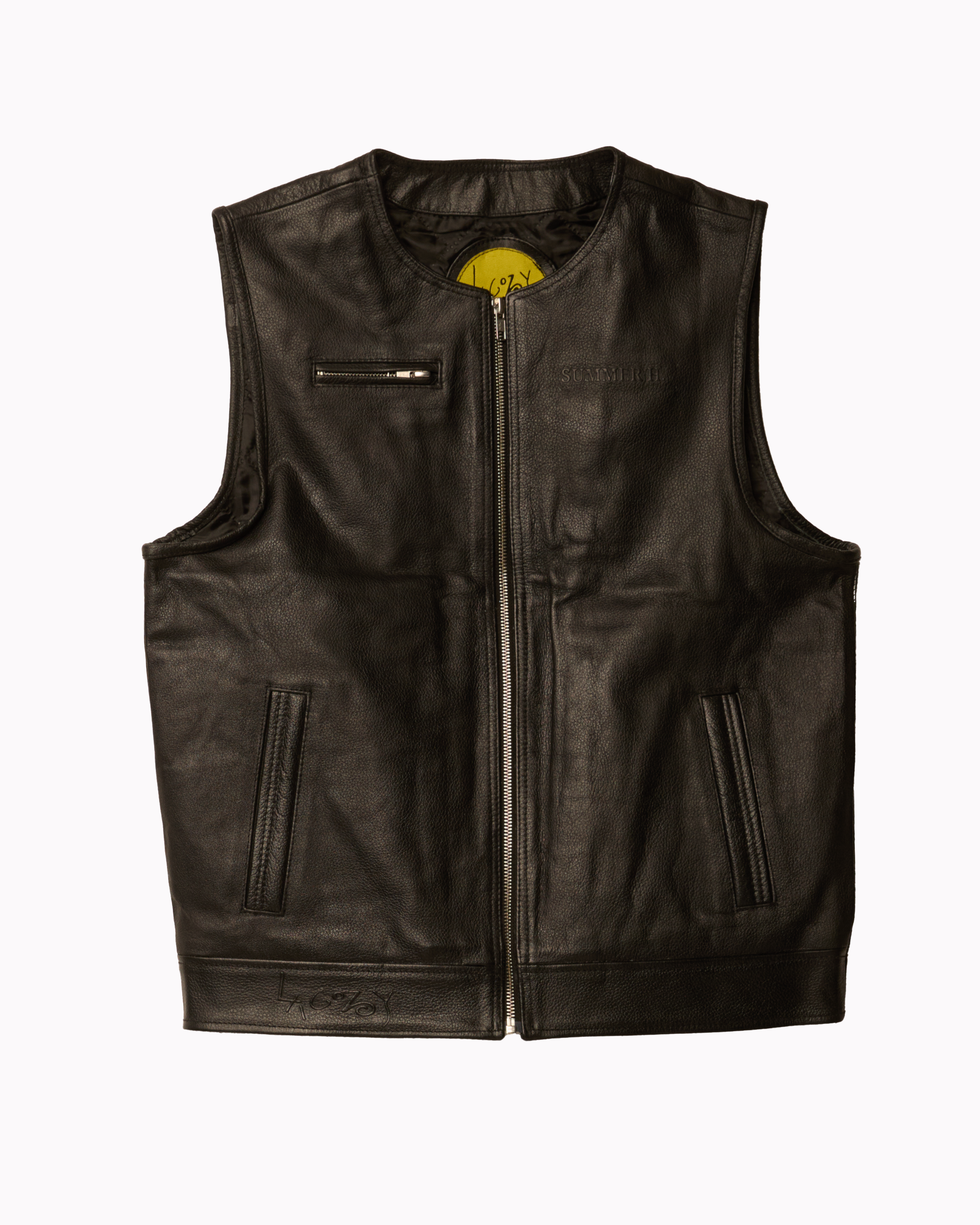 SLEEVELESS LEATHER JACKET - COMMUNITY